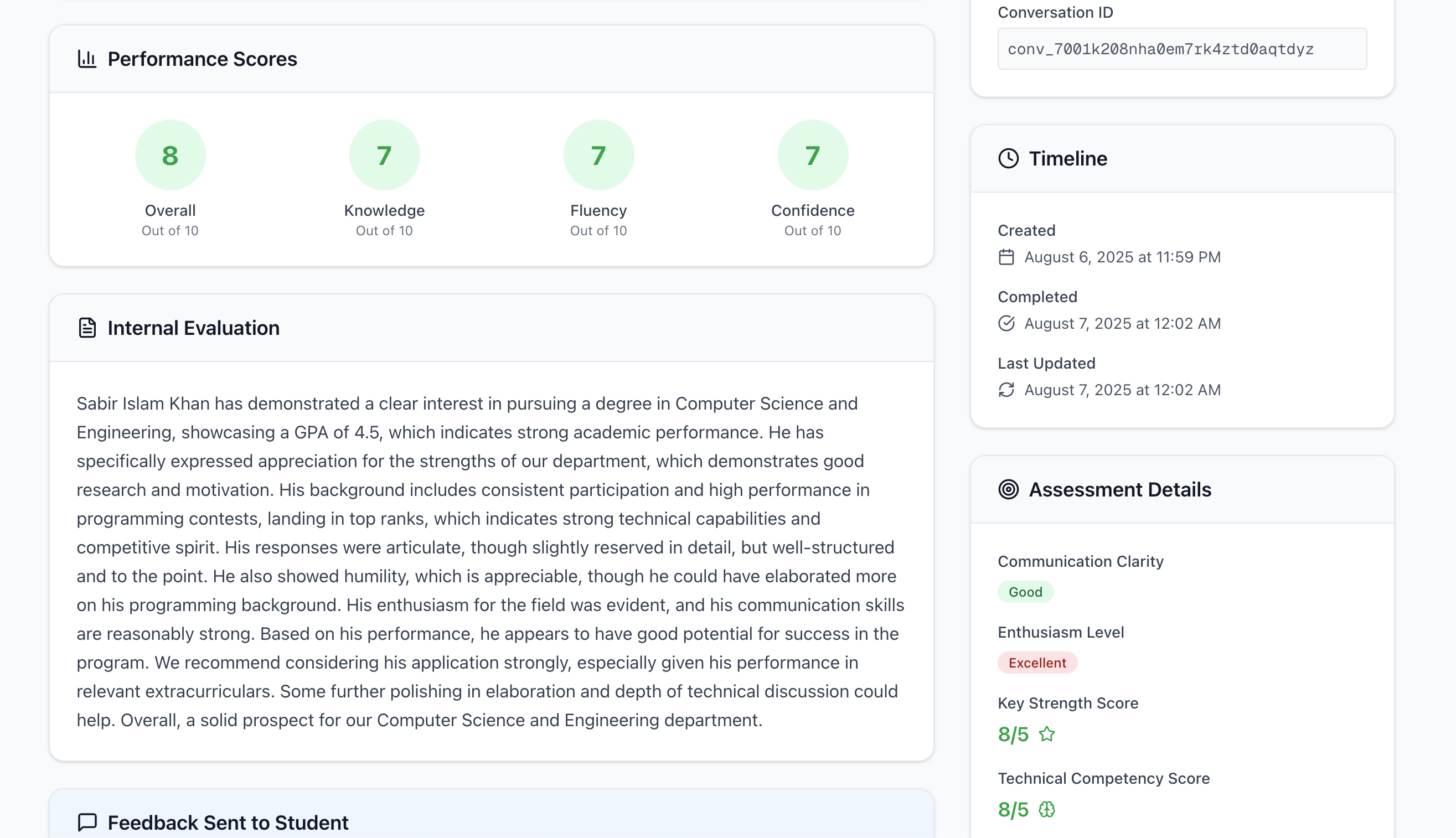 Voice Interview Details